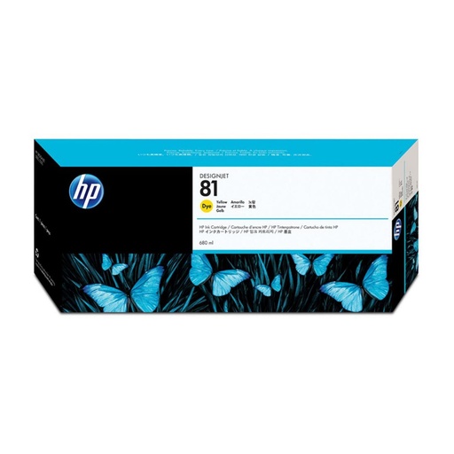 [165476] CARTUCHO HP 81 C4933A AMARILLO
