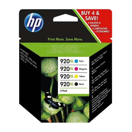 [166332] CARTUCHO HP 920XL C2N92AE COLOR PACK4