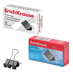 PINZAS PARA PAPELES ERICHKRAUSE® 19 MM CAJA 12 UDS