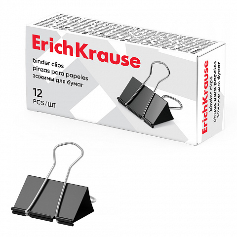 [040181] PINZAS PARA PAPELES ERICHKRAUSE 32MM CAJA 12 UDS