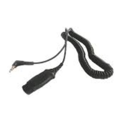 [164009] CABLE QD A JACK 3,5 MM PARA TELÉFONOS ALCATEL LUCENT SERIE 8/9 Y 80XX 3 METROS NEGRO