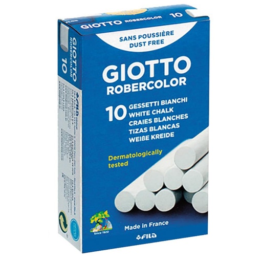 [630010] TIZA BLANCA ANTIPOLVO ROBERCOLOR 10 UDS