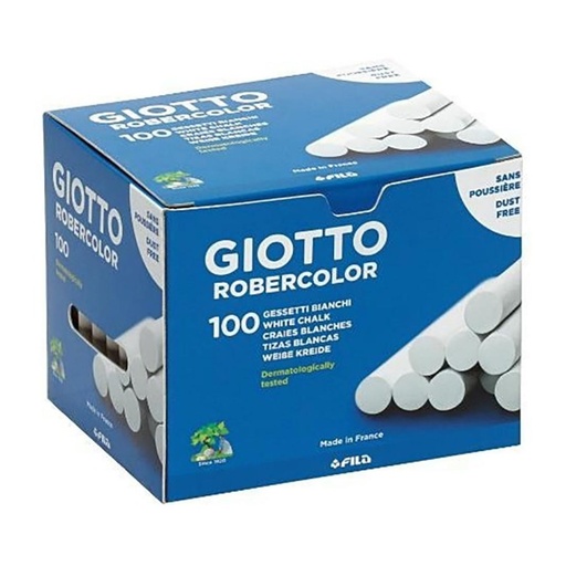 [630011] TIZA BLANCA ANTIPOLVO ROBERCOLOR 100 UDS
