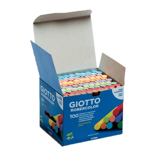 [630012] TIZA COLOR ANTIPOLVO ROBERCOLOR 100 UDS