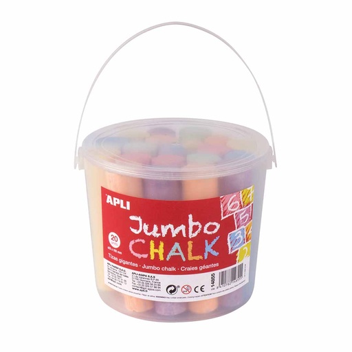 [825097] TIZA APLI JUMBO COLORES SURTIDOS 20 UDS