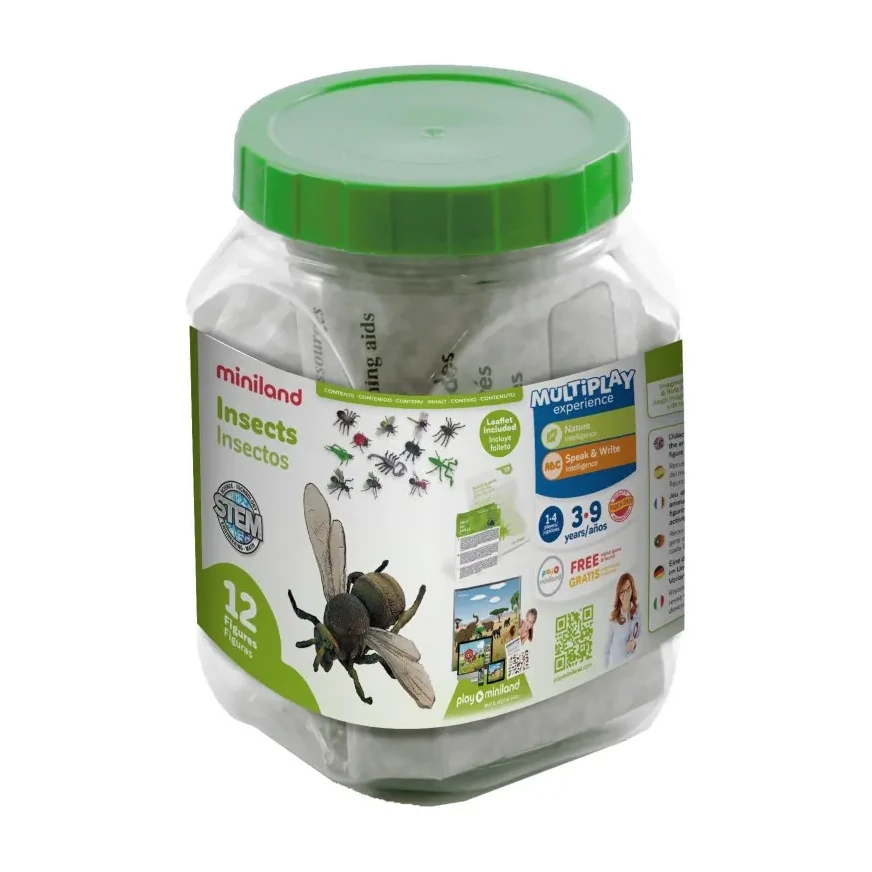 [825488] ANIMALES INSECTOS SET DE 12 FIGURAS MINILAND