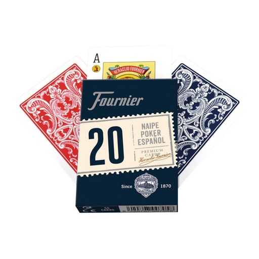 [749424] BARAJA NAIPES PÓKER ESPAÑOL 20-55 (54 CARTAS, ESTUCHE)