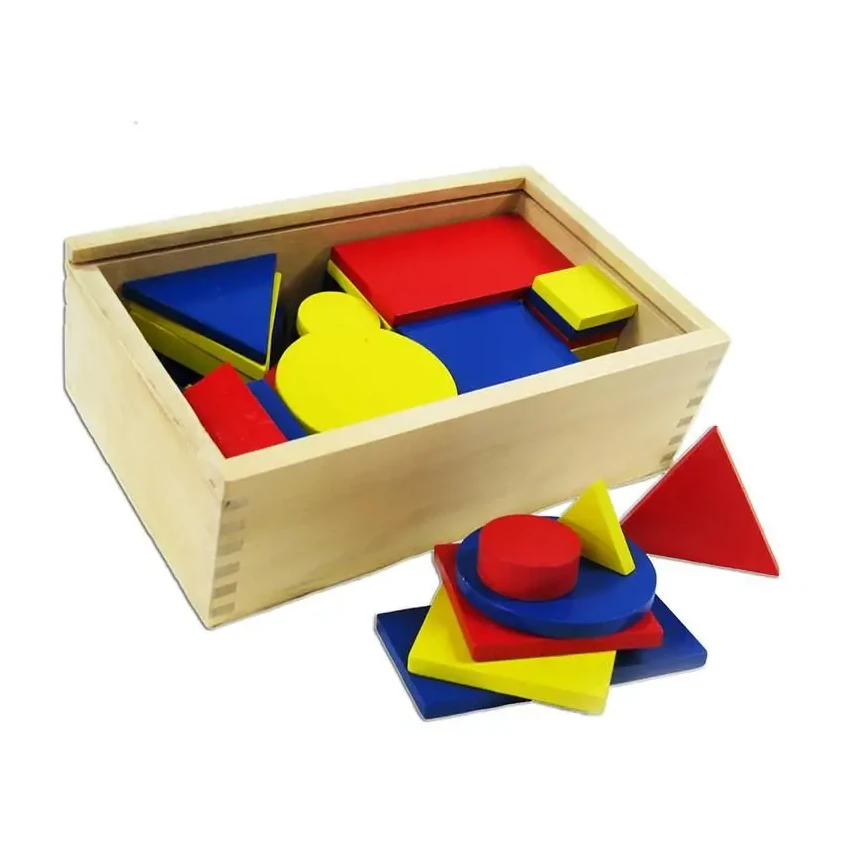 [825506] LOGIC BLOCKS CONJUNTO DE BLOQUES GEOMÉTRICOS LÓGICOS 48 PIEZAS EN MADERA