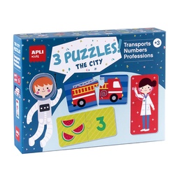 JUEGO APLI SET DE 3 PUZZLE CIUDAD