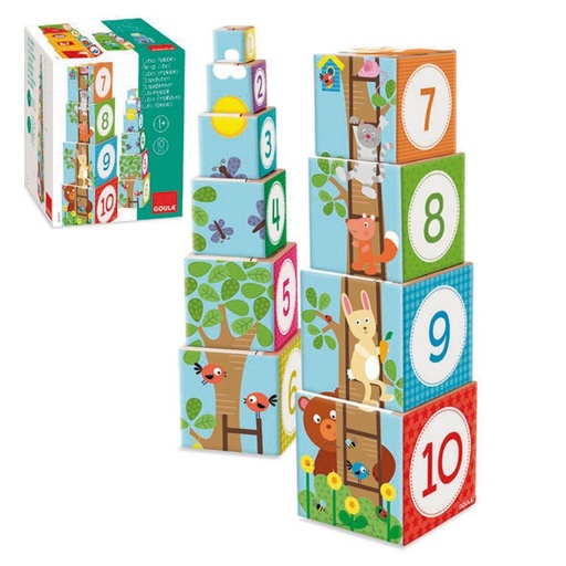[722126] JUEGO DISET DIDÁCTICOS CUBOS APILABLES FIGURAS DEL BOSQUE