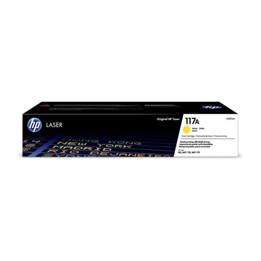 [165168] HP CARTUCHO DE TONER ORIGINAL LASER 150A/178/179FNW  117A AMARILLO (W2072A)