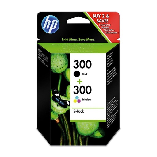 [167282] HP CARTUCHO INYECCION TINTA NEGRO/COLOR Nº300 PACK-2