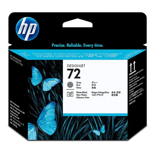 [165457] HP DESIGNJET T610/1100 CABEZAL GRIS Y NEGRO FOTOGRAFICO Nº72