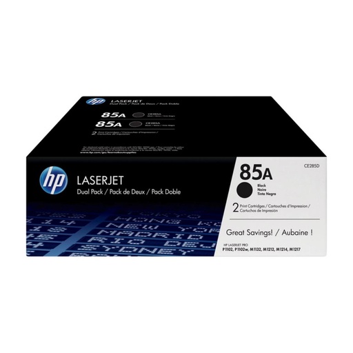 [166322] HP LASERJET 1102 TONER NEGRO Nº85A (PACK 2)