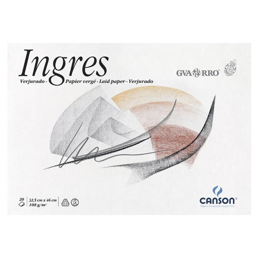 [619938] BLOC DIBUJO CANSON GUARRO INGRES A3+ ENCOLADO