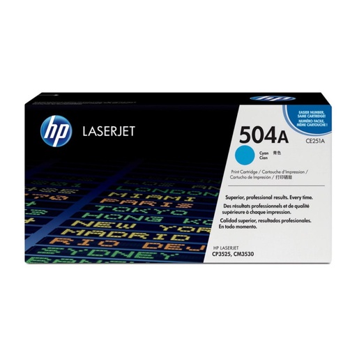 [167344] HP LASERJET CP3525 TONER CIAN (7.000 PAGINAS)504A