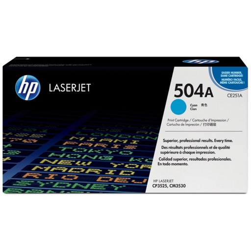 [167344] HP LASERJET CP3525 TONER CIAN (7.000 PAGINAS)504A