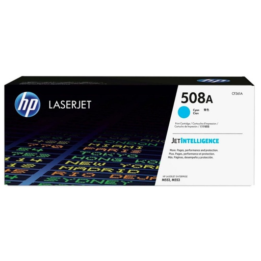 [165835] HP LASERJET M552/M553/M577 TONER 508A CIAN 5.000 PAGINAS ESTANDARD