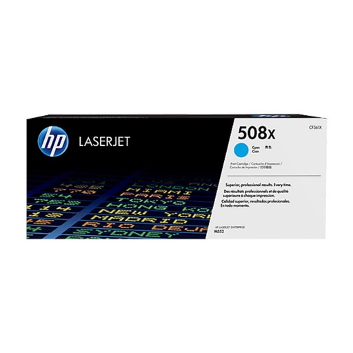 [165839] HP LASERJET M553/M577 TONER 508X CIAN ALTA 9.500 PAGINAS ALTA CAPACIDAD