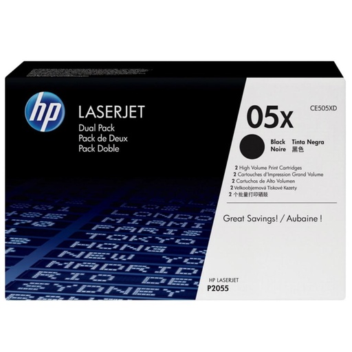 [166326] HP LASERJET P2055D/2055DN TONER NEGRO 6.000 PAGINAS PACK-2 DESC