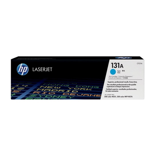 [166319] HP LASERJET PRO 200 M276 TONER CIAN Nº131A 1.800 PAGINAS.