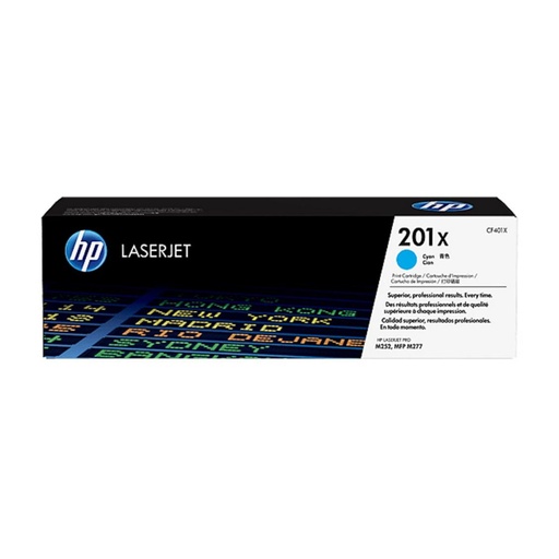 [165831] HP LASERJET PRO M252,M277 201X TONER CIAN ALTA 2.300 PAG