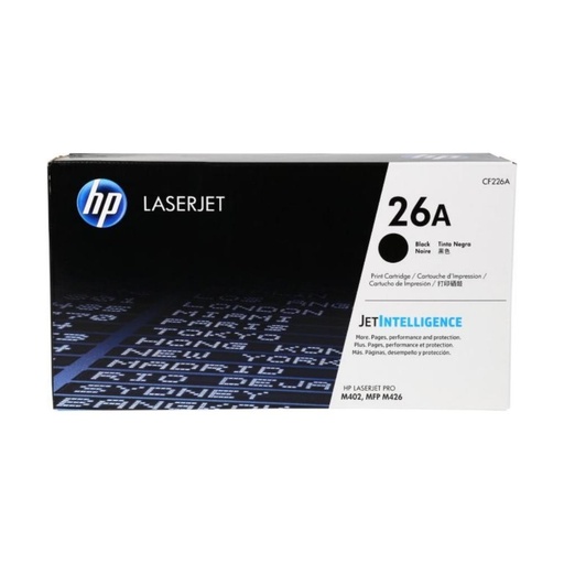 [165978] HP LASERJET PRO M402/426 TONER NEGRO Nº26A 3.100 PAGINAS CAPACIDAD ESTANDAR