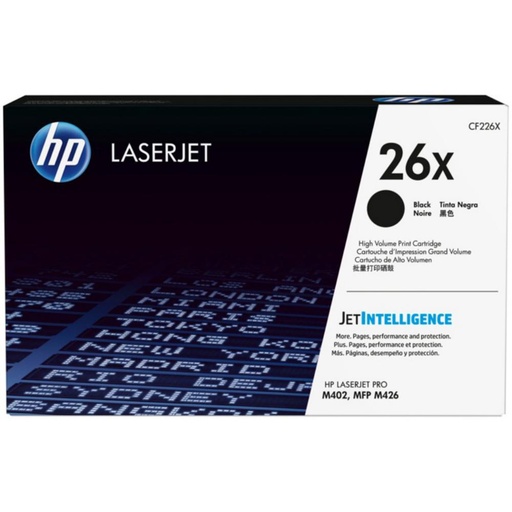 [165816] HP LASERJET PRO M402/426 TONER NEGRO Nº26X 9.000 PAGINAS ALTA CAPACIDAD