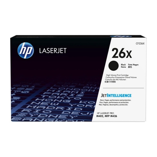 [165816] HP LASERJET PRO M402/426 TONER NEGRO Nº26X 9.000 PAGINAS ALTA CAPACIDAD