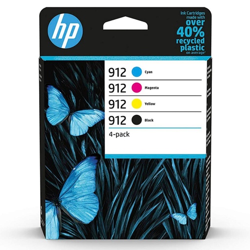 [165154] HP OFFICEJET PRO 8000 SERIES, PACK 4 CARTUCHOS 912 CMYK