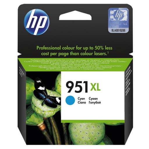 [167149] HP OFFICEJET PRO 8100/8600 CARTUCHO CIAN Nº951XL