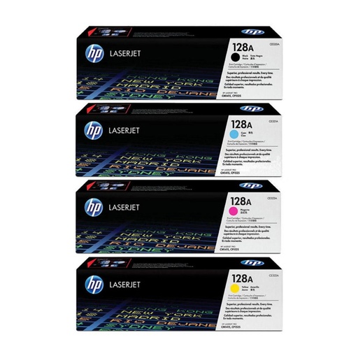 [166244] HP TONER LASER TRICOLOR 128A PACK 3