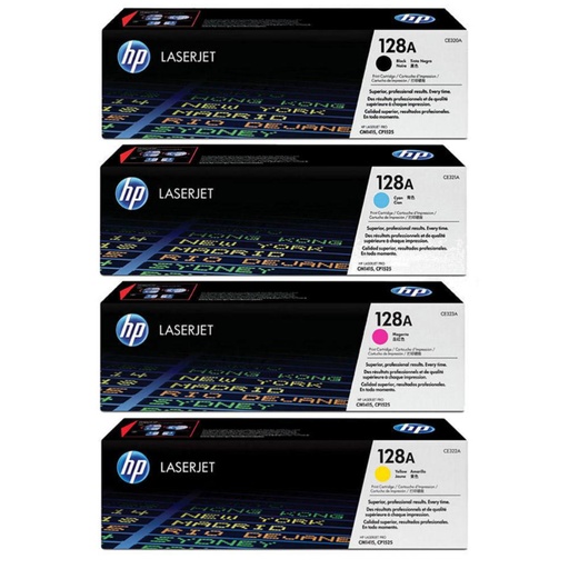 [166244] HP TONER LASER TRICOLOR 128A PACK 3
