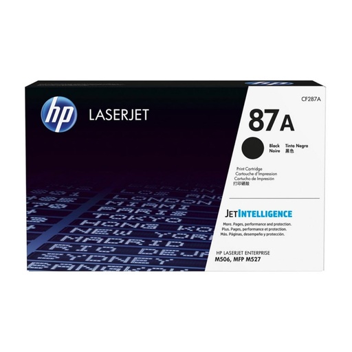 [165828] HP TONER LASERJET ENTERPRISE M501/506DN/M527 NEGRO 87A 9.000 PAGINAS