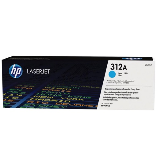 [166127] HP TONER LASERJET PRO MFP M476 CYAN.Nº312A 2.700 PAGINAS