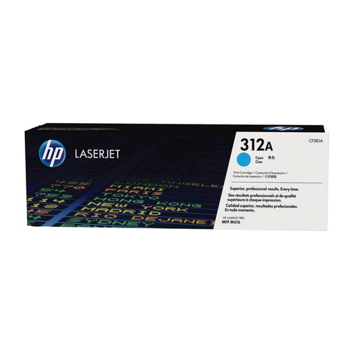 [166127] HP TONER LASERJET PRO MFP M476 CYAN.Nº312A 2.700 PAGINAS