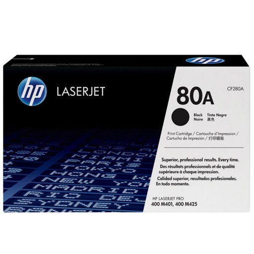 [166323] HP TONER NEGRO LASERJET M401 Nº80A 2.700 PAG.