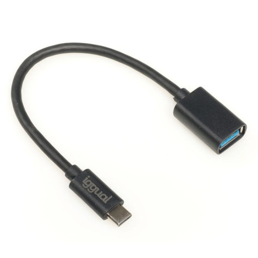 [800129] ADAPTADOR USBC A USBA NEGRO IGGUAL 