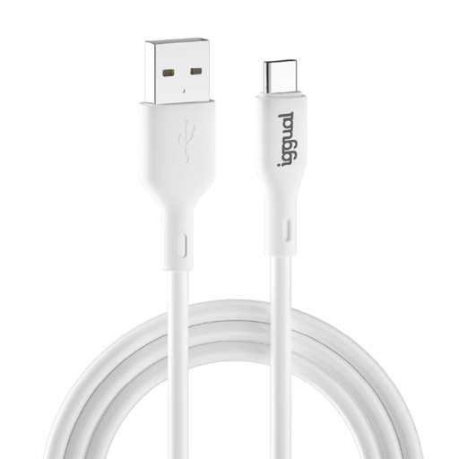 [800148] IGGUAL CABLE USB-A A USB-C 100 CM BLANCO