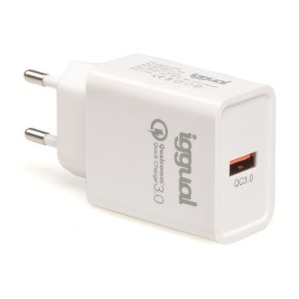 [800153] IGGUAL CARGADOR 1XUSB CARGA RÁPIDA QC3.0 18W