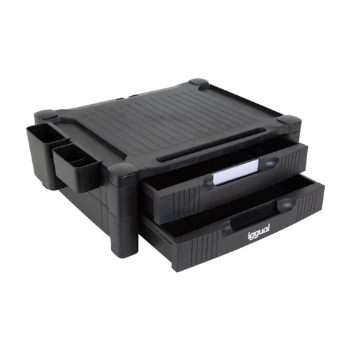[800192] ELEVADOR IGGUAL EM2C MONITOR 2 CAJONES NEGRO