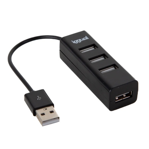 [800143] HUB USB IGGUAL 2.0 X 4 PUERTOS HUB-A-4P