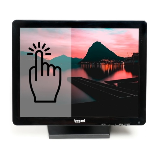 [800251] MONITOR TÁCTIL RESISTIVO 15" USB VGA HDMI IGGUAL 