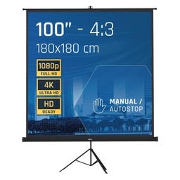 PANTALLA 100" 180X180 CM CON TRÍPODE + BOLSA IGGUAL 