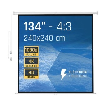 [800399] PANTALLA ELÉCTRICA 4:3 134" IGGUAL 240X240 CM