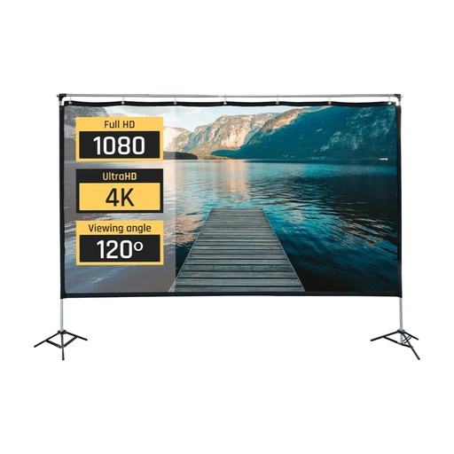 [800324] PANTALLA EXTERIOR PORTABLE 100" IGGUAL 221X124 CM