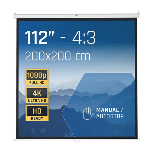 [800317] PANTALLA MANUAL IGGUAL 4:3 112" 200X200 CM