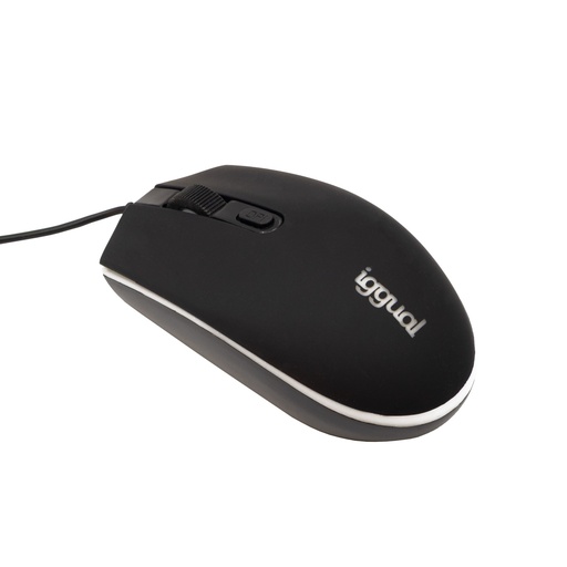 [800276] IGGUAL RATÓN ÓPTICO COM-LED-1600DPI NEGRO