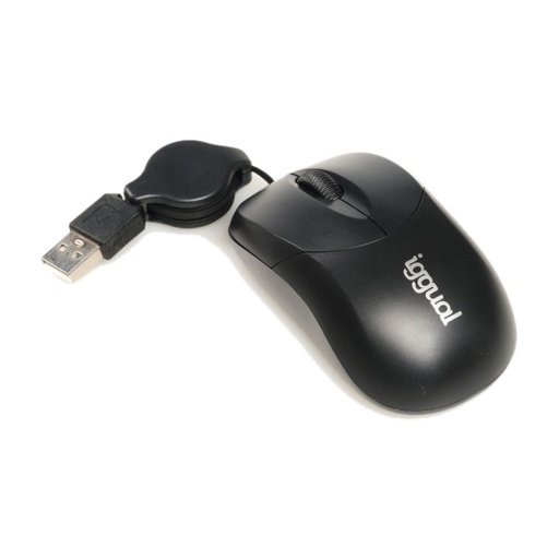 [800270] RATÓN RETRÁCTIL IGGUAL COM-BASIC-800DPI NEGRO