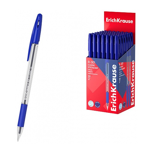 [080930] BOLÍGRAFO ERICHKRAUSE R-301 STICK&GRIP 1.0 AZUL 
